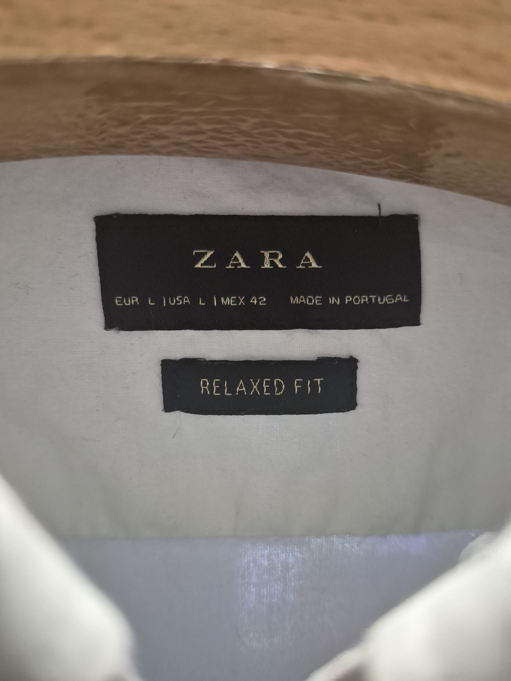 ZARA Men's White Relaxed Fit Shirt
